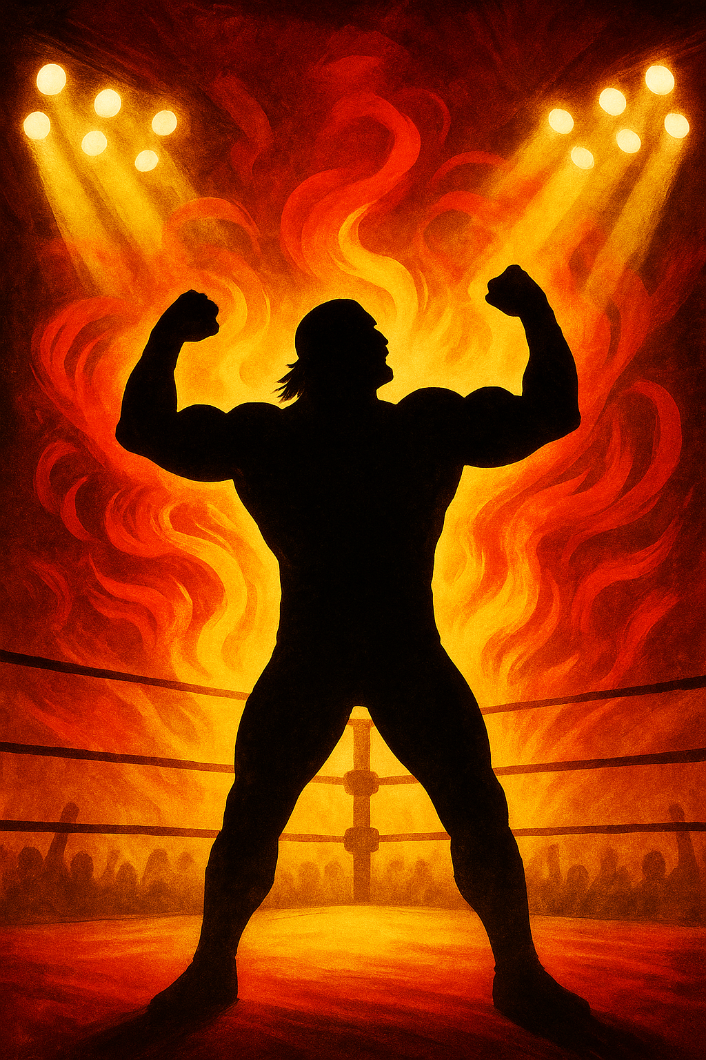 Tribute wrestler silhouette